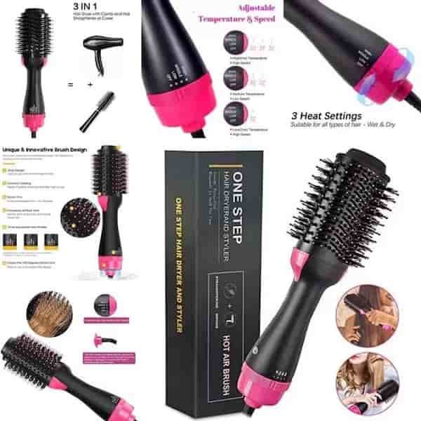 3 in 1-Hair Dryer+Curler+Straightener